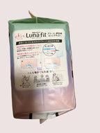 Eris Luna fit Ultra Slim menstrual pad package by Harumam shops, pastel green-pink wrapper