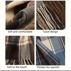 Plaid stole soft touchby Harumam shops
